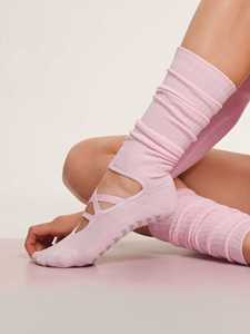 Fitness Accessories Pilates Socks Studios Slouch Spandex/Nylon/Cotton Anti-Slip Quick Dry Grip Yoga with Strap <b>for</b> Womens - Product Image 4