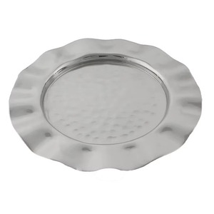 Assiette de service en métal la plus tendance d'Inde, assiette décorative de table luxueuse en métal - Product Image 1