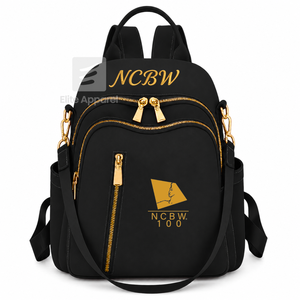 Custom NCBW Sorority <b>Backpack</b> embroidered logo Casual Style <b>Large</b> Capacity <b>Backpack</b> for girls with polyester lining - Product Image 1