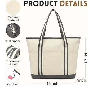 Nueva Bolsa Ecológica 2026, Bolsa de Compras Reutilizable de Lona de Algodón Resistente, Bolso de Mano Elegante para Uso Diario - Product Image 5