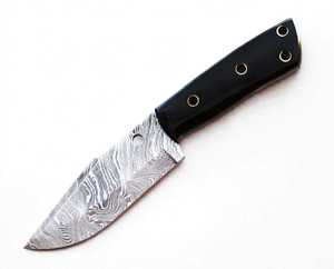 Couteau de cuisine artisanal en acier Damas, lame fixe ergonomique avec manche en Micarta, couteau de camping DIY OEM 20cm - Product Image 2