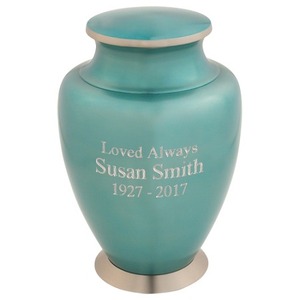 Urna Funeraria de Latón Blanco LU Shells of the Sea con Capacidad de 200 Pulgadas Cúbicas - Product Image 4