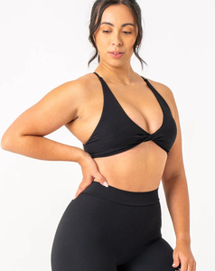 Women's Outdoor Beach Seamless High Support <b>Bra</b> Best for Yoga Workout Breathable <b>Halter</b> Deep V <b>Neck</b> Front Logo 2026 Wholesale - Product Image 3