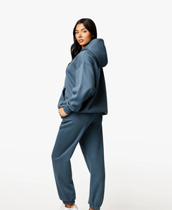 <b>Men</b> Casual Solid Hooded Tracksuit Set Full Sleeve Front Breathable Heavyweight Polyester <b>Winter</b> <b>Wear</b> - Product Image 5