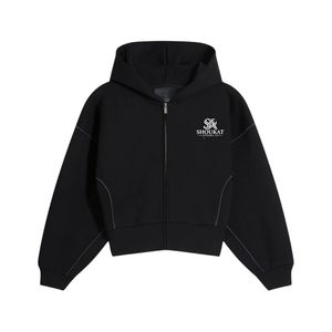 Custom Women Fleece Hoodie <b>Black</b> Oversized Pullover Sweatshirt <b>Long</b> Sleeve Casual Streetwear Warm Soft Hooded <b>Top</b> OEM - Product Image 1