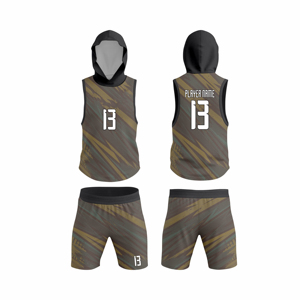 Tenues de football 7 sur 7 pour hommes et jeunes, en polyester, personnalisables, respirantes, à séchage rapide, par sublimation, motif Cracked Ice - Product Image 1