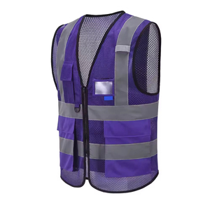 Chaleco de Seguridad Casual Unisex al por Mayor, Diseño Personalizado con Logotipo Impreso, Ligero, de Lona, Recto, Transpirable, Reflectante, de Alta Visibilidad - Product Image 2