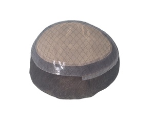 Perruque Toupet en Cheveux Humains Remy Silk Pro Mode4L pour Hommes avec Patchs Capillaires et Insertion Sans Aiguille - Product Image 2