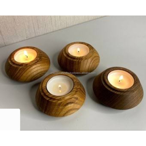 Handcrafted Mango Wood Resin <b>Candle</b> Stand Natural Wax Elegant Scented <b>Candle</b> Home Decor Spa Relaxation Thanksgiving Halloween - Product Image 3