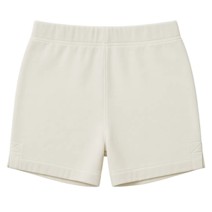 Shorts en coton éponge de qualité supérieure pour femmes, blancs, décontractés, d'été, taille élastique, logo personnalisé, OEM ODM, vente en gros, usine - Product Image 4