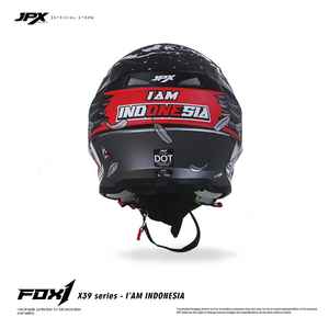 Le casque de motocross JPX Fox1 Motif X 39 offre une protection supérieure et un style audacieux pour une expérience de motocross ultime. - Product Image 2