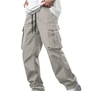 Mens <b>Cargo</b> <b>Pants</b> with Oversized Utility Style Loose Fit Baggy <b>Pants</b> for Man Streetwear Workwear <b>Elastic</b> <b>Waist</b> <b>Cargo</b> <b>Pants</b> - Product Image 2