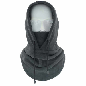Adjustable Olive Green Polyester Balaclava Hoodie Neck Warmer for Adults Outdoor Use Unisex Fit - Product Image 5