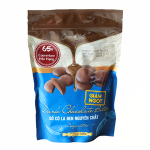 Factory Direct Supply HALAL OEM/ODM High Quality Real Dark Pure <b>Chocolate</b> Button 65% Cocoa 1KG Bakery Biscuits Cookies Hot Price - Product Image 1