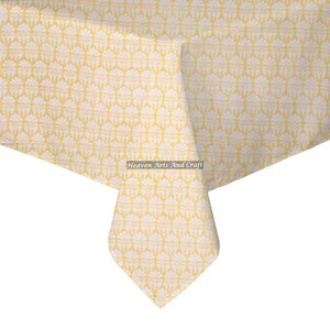 Mantel Cuadrado de Algodón Estampado a Mano con Diseño Floral para Bodas y Fiestas en Casa, Nuevo Modelo 2026, en Oferta Impresión de Bloques Personalizada - Product Image 2
