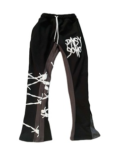 Flare Sweat <b>Pants</b> Men Fleece Cotton Track <b>Pants</b> Winter Casual Streetwear Baggy Stacked Sweat <b>Pant</b> - Product Image 3