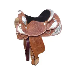 Selle de cheval occidentale en cuir, couleur et tailles personnalisées, faite à la main, style indien, livraison gratuite
