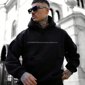 Sudadera con capucha de felpa francesa bordada personalizada para hombre, ropa de calle de invierno, Jersey de algodón pesado, hombro caído, fabricante directo - Product Image 1