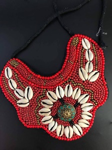 CRYSTAL CRAFT African Women Party Seed <b>Beads</b> Beaded Chain Statement Bib Necklace and Earring Jewelry <b>Set</b> - Product Image 3