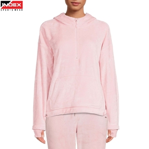 Conjunto Deportivo de Terciopelo para Mujer con Logotipo Personalizado, Sudadera con Capucha y Pantalones Jogger de Velour Premium, Ropa Deportiva Informal para Gimnasio - Product Image 1