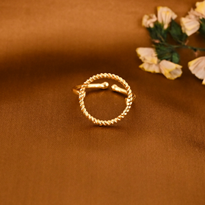 Anillo Ajustable de Latón Chapado en Oro, Elegante y Moderno, para Mujer, Regalo de Boda o Compromiso, Lote al por Mayor de 25 Pares - Product Image 1