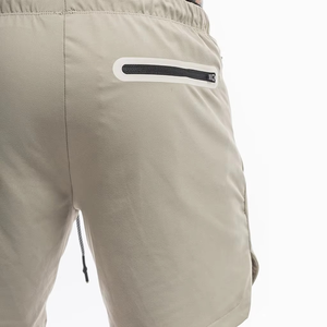 Sporty Canvas <b>Men</b> Custom Logo Print Swimming <b>Trunks</b> Breathable Quick Dry Eco-Friendly Drawstring Closure Knee Length Gym Shorts - Product Image 5