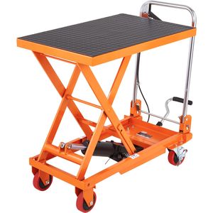 Carrello Elevatore Idraulico Manuale a Forbice Singola, Capacità 150 kg, Altezza di Sollevamento 72,4 cm, 4 Ruote Antiscivolo in PA per Carico Merci - Product Image 2