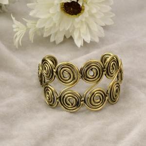 Premium Quality Brass Cuff Chunky <b>Stack</b> Bangle Wedding Party Festive Adjustable Retro Finished Boho Statement Jewelry <b>Bracelet</b> - Product Image 5