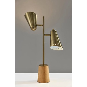 Lampe de table moderne en laiton avec abat-jour amovible de qualité supérieure, multifonctionnelle et durable, éclairage écologique pour la décoration de la maison Diwali - Product Image 5