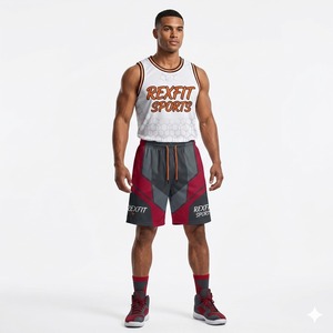 REXFIT SPORTS Conjunto Deportivo de Alta Calidad, Camiseta y Pantalones Cortos, Uniforme de Fútbol Personalizado sin Mangas, Ropa Deportiva para Hombre - Product Image 1