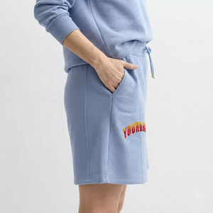 Shorts pour femmes tendance et à la mode, 100% coton respirant, logo imprimé personnalisé, couleur unie, style hip hop - Product Image 3