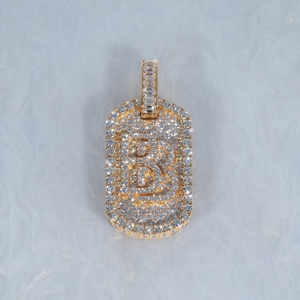 Hip Hop Iced Out VVS Moissanite Charm Custom <b>Initial</b> Name Letter <b>Pendant</b> 925 Sterling <b>Silver</b> Gold Plated Jewelry Gift - Product Image 1