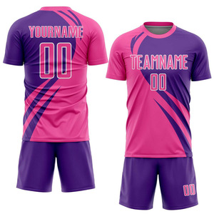 ชุดเสื้อและกางเกงฟุตบอลสั่งทำพิเศษ ขายส่ง ชุดทีมฟุตบอลแบบกำหนดเอง พิมพ์ลายแบบซับลิเมชั่น ชื่อ เบอร์ โลโก้ สำหรับสโมสร - Product Image 1