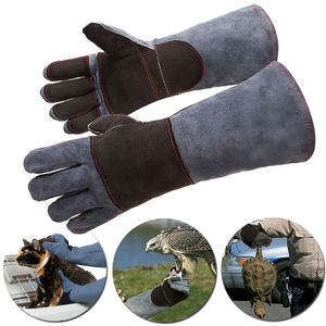 Gants de soudure en cuir, résistants à la chaleur et au feu, mitaines pour barbecue, four, grill, cheminée, TIG, MIG, cuisson, fourneau, poêle, support de casserole - Product Image 6
