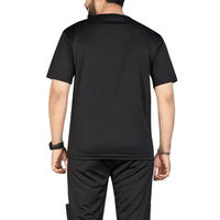 Erkek Siyah Regular Fit Çevre Dostu Nefes Alabilen Atletik Eşofman Takımı Kısa Kollu Antrenman Tişörtü Jogger Pantolon Spor Giyim Seti