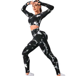 Pantalones de Yoga Tie-Dye Resistentes al Agachamiento – Leggings de Compresión Sin Costuras con Control de Abdomen para Mujer - Product Image 4