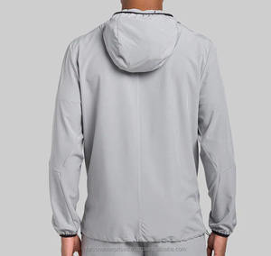 Custom Logo <b>Lightweight</b> <b>Hoodies</b> Men Reflective Hooded Jackets Sports Training Jacket with Mesh Breathable - Product Image 2