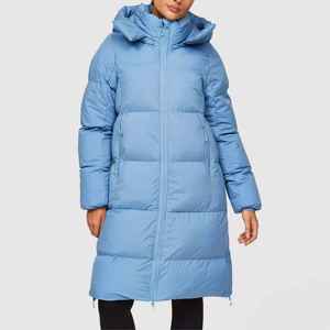 Manteau long matelassé à capuche pour femme, style maxi, chaud pour l'hiver, léger, isolant, respirant, en tissu à mémoire de forme, fermeture éclair, décontracté pour l'extérieur - Product Image 3