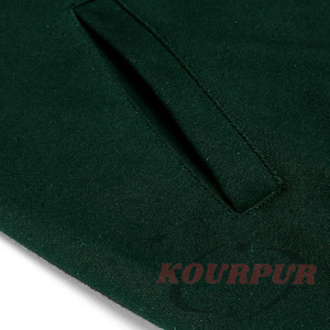 Veste universitaire unisexe personnalisée, couleur foncée, poches avant, boutons recouverts, coupe-vent, écologique, respirante, mélange de laine, personnalisable - Product Image 6