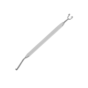 Couteau chirurgical à double extrémité coudé avec guide et écarteur à 2 embouts sphériques en acier inoxydable – Instrument de précision pour la chirurgie - Product Image 6