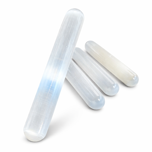 Bâton de Sélénite Naturelle Asy Crystal Export 15cm, Cristal Blanc Portable, Gravé et Sculpté, pour Guérison, Énergie Reiki et Massage - Product Image 5