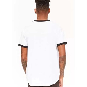 T-shirt en coton respirant à col ras du cou et manches courtes pour homme, style sportif, vente en gros - Product Image 4