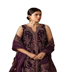 Velvet Collection 3 pièces Ramsha Volume Salwar Kameez Vêtements indiens et pakistanais pour les fêtes pour femmes pour les festivals - Product Image 1