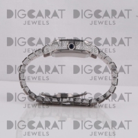 Montre de luxe en quartz Moissanite sertie de pierres, cadran carré analogique 41 mm, résistante à l'eau, chiffres romains, pour l'exportation en gros