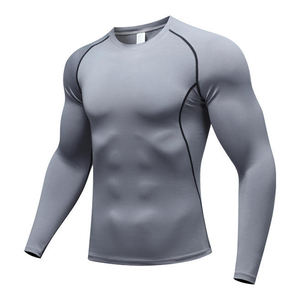 Camisetas de Compresión Deportivas para Gimnasio, Precio al por Mayor, Manga Larga, Anti-UV, Transpirables, Elásticas, para Hombres, Fitness, MMA, BJJ - Product Image 5