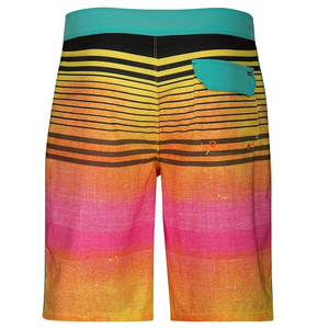 Short de bain décontracté pour homme en polyester/coton respirant à séchage rapide, taille mi-haute avec cordon de serrage, style Bermuda, couleur unie 34 - Product Image 6