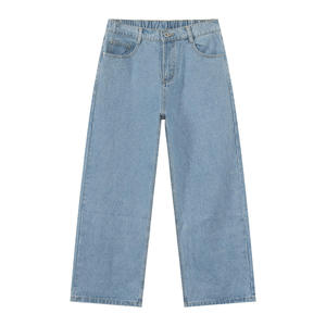 Custom <b>Men</b> Outfit Baggy Fit Dark Blue <b>Jeans</b> Pants Wholesale New Style Loose <b>Jeans</b> for <b>Men</b> Casual Washed High Quality Soft Baggy - Product Image 2