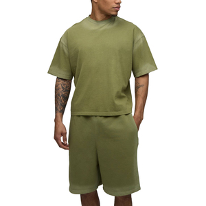Ensemble de sport d'été pour homme à séchage rapide, t-shirt et short en coton respirant, tenue décontractée pour la course à pied et le fitness - Product Image 1