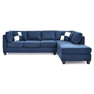 Divano Sezionale Malone G630B SC Blu Navy per Soggiorno Senza Pouf - Product Image 1