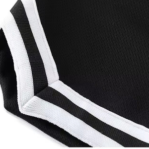 Shorts de basketball pour hommes en toile, style streetwear, pour la gym et l'entraînement, avec logo personnalisé, taille élastique, 100% polyester, vente en gros - Product Image 6